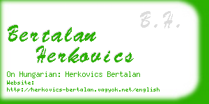 bertalan herkovics business card